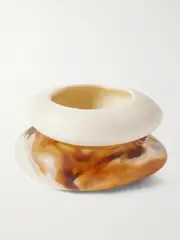 [Dinosaur Designs] Dinosaur Designs - Rock Set Of Two Resin Bangles - Cream - One size One size Cream
