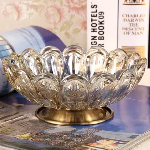 水晶玻璃煙灰缸 歐式美式樣板房家居飾品精致糖果盤煙灰缸干果盤