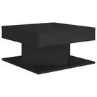 Square Wooden Coffee Table Sofa Lounge Room Lamp Side Storage Furniture Black