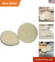 Complete Floor Care Set: 6" Lambswool Polishing Pads & Clips - Easy Install