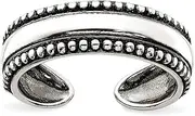 [JewelryWeb] 925 Sterling Silver Solid Artisan Oxidized Antiqued toe ring-toe ring for Women
