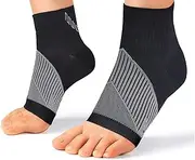H HOME-MART Plantar Fasciitis Socks with Arch Support, Foot Care Ankle Brace Ankle Support Compression Sleeve Socks, Eases Swelling & Heel Spurs, Ankle Brace Support, Increases Circulation (Black, XL(EU 43-44)
