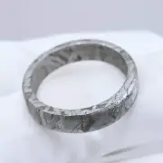 Muonionalusta meteorite carved ring, SIZE(US 9.5 ) meteorite ring, AB26