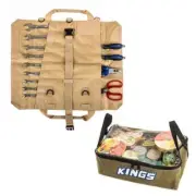 Adventure Kings Clear Top Canvas Bag Camping Storage + Premium Tool Roll 4WD 4X4