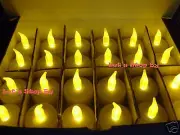 Lot 144 Amber Battery LED Tealight Candle Wedding Party Decoration Tea Light