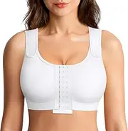 [BRABIC] Post Surgery Compression Bras for Women Front Closure Bra with Adjustable Straps, 3XL