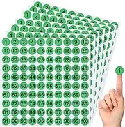 Numbered Stickers | 7X Consecutive Small Number Label | 1 Inch Tear Resistant Round Adhesive Decal 1 to 100 for Locker Storage Indoor Outdoor