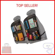 Lusso Gear Kick Mats (2 Pack) - Car Seat Back Protectors, Premium Waterproof Fab