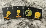 TWEETY BIRD & SYLVESTER PINS (4pcs) Looney Tunes Toons Gift Enamel Brooch Set