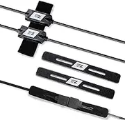 EZDIY-FAB Reusable Cable Tie, Secure ARGB/RGB Connector Cable Management System, Hook & Loop Nylon Black Cable Straps for PC, Home, Office