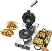 Rotation Ice Cream Burger Maker, UFO Burger Maker, Hamburger Waffle Maker Sandwich Press, Ice Cream Filling Waffle Maker, Non Coated, Household or Commercial