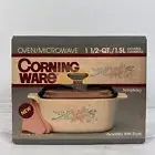 VTG 1990 Corningware 1.5L/1.5 QT Oven/Microwave Safe Casserole Dish Symphony NEW
