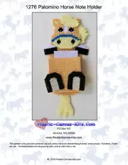 Palomino Horse Note Holder- Plastic Canvas Pattern or Kit