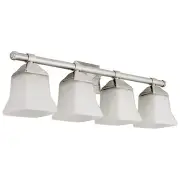 Sunlite Modern Square Bell Vanity Fixture 25" Wall A19 Bulb Req Brushed Nickel