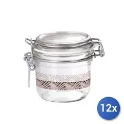 12x Vases Fido Glass With Plot Pink