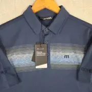 TRAVIS MATHEW New $98 CDW x COHESITY Mens Polo Shirt Size Small Cotton/Poly Golf