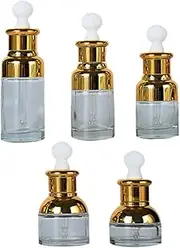 ERINGOGO Travel Essential Oil Bottles 5 Pack Dropper Bottles Empty Containers for Oils Perfumes Aromatherapy Compact Size