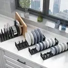 Bowl Drying Holder Dish Rack Kitchen Cabinet Organizer with Drawer Plate Stand