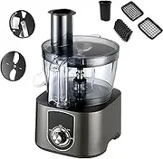 5L Electric Vegetable Dicer, Commercial Food Processor, Food Chopper Dicer, 2 Speed Adjustment, with Dicing Knife nets and Slicing Blade Blades, Non-Slip Base, for Meat Cutting, Chopping and Slicing