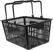 Shopping Basket Cosmetic Organizer Small Basket with Handle Plastic Baskets for Storage Small Plastic Baskets Grocery Basket Dresser Basket Desktop Basket Portable Pink