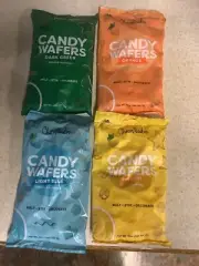 4 Bags Choco Maker Candy Wafers Yellow Blue Orange Green 12 oz ea Melt Mold Pops