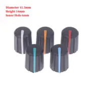 10pcs Soft Rubber Half Shaft Knob Potentiometer Knob 180 Degree D-Shaped K'SA