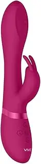 Vive Mira Rechargeable Silicone G-Spot Rabbit Vibrator, Pink