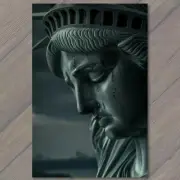 13x19" Statue of Liberty Weeps Cry Sorrow City Background New York Sad For USA