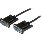 StarTech.com 1m Black DB9 RS232 Serial Null Modem Cable F/F - First End: 1 x 9-pin DB-9 RS-232 Serial - Female - Second End: 1 x