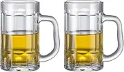 qwmvhfg， Personalised Pint Glass,Beer Cup Beer Mug Classic Large Beer Mug Glasses with Handle Party Pub Mugs Clear Glass 14 Ounce