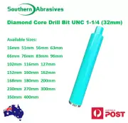 Diamond Core Hole Drill Bits 450mm UNC 1-1/4 (32mm) Tile Stone Concrete Brick