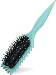 Curl Define Styling Brush, Boar Bristle Bounce Hair Brush Curl Defining Brush for Detangling, Separating, Shaping and Defining Wet Thick or Curly Hair