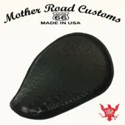 Spring Seat Chopper Bobber Harley Sportster Black 11x14 Alligator Leather