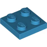 在飛比找蝦皮商城優惠-LEGO零件 薄板磚 2x2 深水藍色 3022 62068