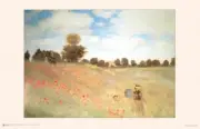 Claude Monet - Les Coquelicots Poster 17.5" x 11.5" Laminated