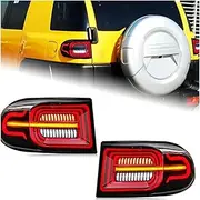 1 Pair Car Styling Head Lamp Compatible For Toyota FJ Cruiser LED Tail Light 2007-2020 FJ Cruiser Rear Fog Brake Turn Signal Auto Accessories