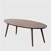 Coffee Table Round Small Coffee Table Small Apartment Living Room Oval Creative Furniture Modern Minimalist Japanese Coffee Table Center Table for Living Room Furniture(Grey)