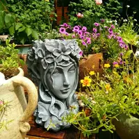 在飛比找樂天市場購物網優惠-女神頭花盆大號多肉植物大口徑創意北歐維納斯雕像花園裝飾擺設