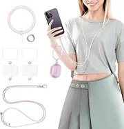 WD&CD Cell Phone Lanyard, with Cell Phone Wrist Straps Compatible with Key Holder & ID Card Holder, Work Permit