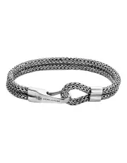 [Rebel & Rose] Double Hooked Bracelet in Silver