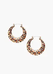 [Taking Shape] Taking Shape Animal Hoop Earrings in Animal - Women's Accessories Animal