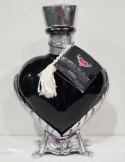 Tequila Grand Love Añejo, Black Heart, Blown Glass & Pewter, 200 mL, 40%Alc. Vol