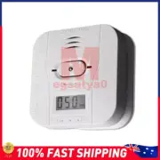 Carbon Monoxide Detector Warning Alarm Sensor LED Digital Battery Powered WHITE