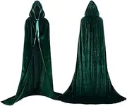 Proumhang Hooded Cloak Adult Long Cape Velvet Costume Halloween Carnival Christmas Cosplay
