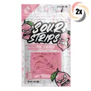 2x Bags Sour Strips Pink Lemonade Flavored Candy | 3.4oz | Fast Shipping