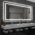 Large Rectangle Bathroom Mirror LED Vanity Dimmable Backlit Anti-Fog Memory