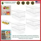 8pcs Stackable Plastic Storage Bins with Lids for Kitchen Organization