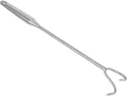 Stainless Steel Meat Flipper Hook for BBQ Long Handle Food Turner for Grilling Smoking and Outdoor Cooking Versatile Tool for Flipping Turning and Grabbing Meats