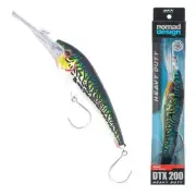 Nomad Design DTX 200 HD Trolling Minnow Sinking Lure 200mm Silver Green Mackerel