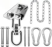 Hammock Hanging Kit with Swing Chain, 1000lbs Capacity Hanging Hooks Heavy Duty 360° Swivel for Yoga, Chair, Tree, Indoor & Outdoor Gym
